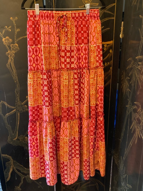 Dresses & Skirts - Bohemian Tiered Patchwork Maxi Skirts x 2 - LIKE NEW -Size L